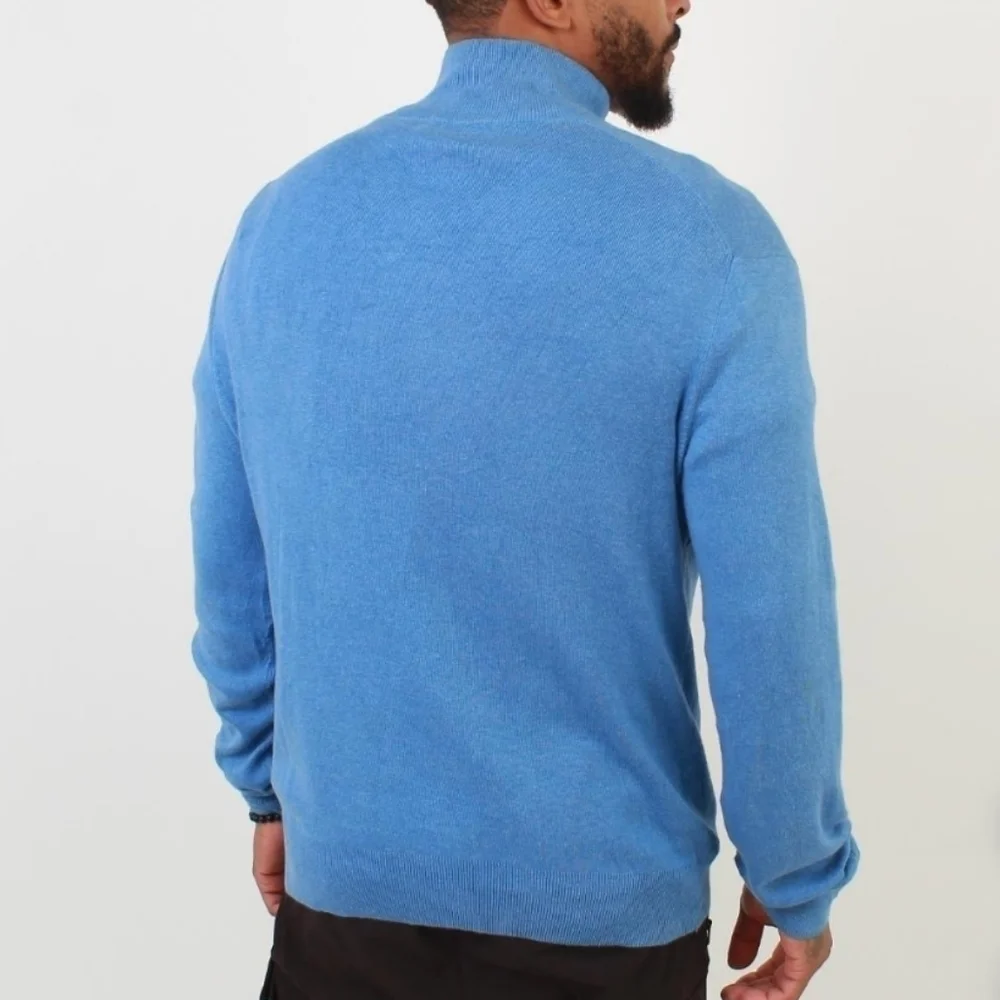 Polo Ralph Lauren Quarter Zip Pullover Merino Wool Sweater Preppy Academia